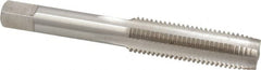 Interstate - M12x1.50 Metric Fine 4 Flute Bright Finish High Speed Steel Straight Flute Standard Hand Tap - Plug, Right Hand Thread, 3-3/8" OAL, 1-21/32" Thread Length, D5 Limit, Oversize - Exact Tooling