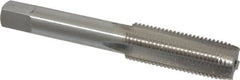 Interstate - M14x1.50 Metric Fine 4 Flute Bright Finish High Speed Steel Straight Flute Standard Hand Tap - Plug, Right Hand Thread, 3-19/32" OAL, 1-21/32" Thread Length, D6 Limit, Oversize - Exact Tooling