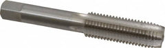Interstate - M14x1.75 Metric Special 6H 4 Flute Bright Finish High Speed Steel Straight Flute Standard Hand Tap - Plug, Right Hand Thread, 3-19/32" OAL, 1-21/32" Thread Length, D6 Limit, Oversize - Exact Tooling