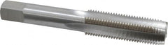 Interstate - M15x1.50 Metric Fine 6H 4 Flute Bright Finish High Speed Steel Straight Flute Standard Hand Tap - Plug, Right Hand Thread, 3-13/16" OAL, 1-13/16" Thread Length, D6 Limit, Oversize - Exact Tooling