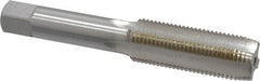 Interstate - M16x1.50 Metric Fine 4 Flute Bright Finish High Speed Steel Straight Flute Standard Hand Tap - Plug, Right Hand Thread, 3-13/16" OAL, 1-13/16" Thread Length, D6 Limit, Oversize - Exact Tooling
