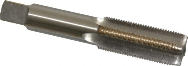 Interstate - M20x1.50 Metric Fine 4 Flute Bright Finish High Speed Steel Straight Flute Standard Hand Tap - Plug, Right Hand Thread, 4-15/32" OAL, 2" Thread Length, D3 Limit, Oversize - Exact Tooling