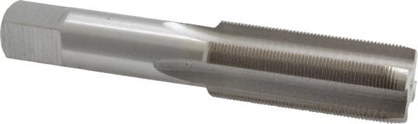 Interstate - M22x1.00 Metric Fine 4 Flute Bright Finish High Speed Steel Straight Flute Standard Hand Tap - Plug, Right Hand Thread, 4-11/16" OAL, 2-7/32" Thread Length, D6 Limit, Oversize - Exact Tooling
