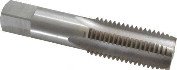 Interstate - M30x3.50 Metric Coarse 4 Flute Bright Finish High Speed Steel Straight Flute Standard Hand Tap - Plug, Right Hand Thread, 5-7/16" OAL, 2-9/16" Thread Length, D5 Limit, Oversize - Exact Tooling