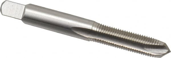 Interstate - M9x1.00 Metric Fine, 3 Flute, Bright Finish, High Speed Steel Spiral Point Tap - Plug Chamfer, Right Hand Thread, 2-23/32" OAL, 1-1/8" Thread Length - Exact Tooling