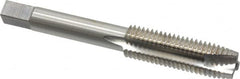 Interstate - M11x1.50 Metric Coarse, 3 Flute, Bright Finish, High Speed Steel Spiral Point Tap - Plug Chamfer, Right Hand Thread, 3-5/32" OAL, 1-7/16" Thread Length - Exact Tooling