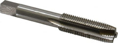 Interstate - M14x1.50 Metric Fine, 3 Flute, Bright Finish, High Speed Steel Spiral Point Tap - Plug Chamfer, Right Hand Thread, 3-19/32" OAL, 1-21/32" Thread Length - Exact Tooling