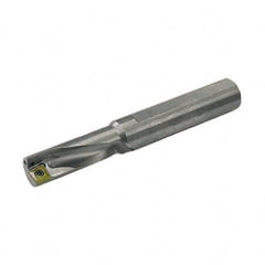 Allied Machine and Engineering - 0.94" Max Drill Depth, 3xD, 10mm Diam, Indexable Insert Drill - 1 Insert, 1/2" Shank Diam, Straight Shank - Exact Tooling