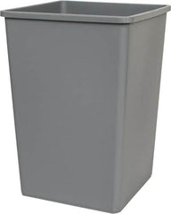 Rubbermaid - 35 Gal Gray Square Trash Can - Polyethylene, 27-5/8" High x 19-1/2" Long x 19-1/2" Wide - Exact Tooling
