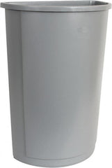 Rubbermaid - 21 Gal Gray Half-Round Trash Can - Polyethylene, 28" High x 21" Long x 11" Wide - Exact Tooling