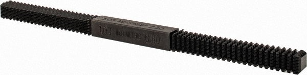 Value Collection - 8-3/8" Long x 7/16" Wide, 8 Pieces, External Thread Restoring File Set - .8, 1., 1.25, 1.5, 1.75, 2., 2.5, 3.mm Pitch - Exact Tooling