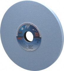 Norton - 8" Diam x 1-1/4" Hole x 1/2" Thick, J Hardness, 80 Grit Surface Grinding Wheel - Ceramic, Type 1, Medium Grade, 3,600 Max RPM, Vitrified Bond, No Recess - Exact Tooling