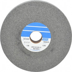 Norton - 6" Diam, 1" Face Width, 1" Center Hole, Medium Grade, Silicon Carbide Deburring Wheel - Convolute, Hard Density 8 Grade, 4,500 RPM - Exact Tooling
