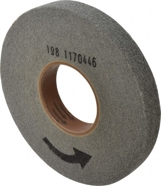 Norton - 8" Diam, 1" Face Width, 3" Center Hole, Fine Grade, Silicon Carbide Deburring Wheel - Convolute, Medium Density 6 Grade, 3,650 RPM - Exact Tooling