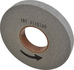 Norton - 8" Diam, 1" Face Width, 3" Center Hole, Medium Grade, Silicon Carbide Deburring Wheel - Convolute, Medium Density 6 Grade, 3,650 RPM - Exact Tooling