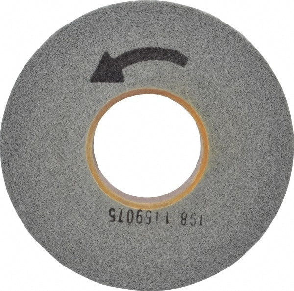 Norton - 8" Diam, 1" Face Width, 3" Center Hole, Fine Grade, Silicon Carbide Deburring Wheel - Convolute, Hard Density 7 Grade, 3,650 RPM - Exact Tooling