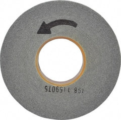 Norton - 8" Diam, 1" Face Width, 3" Center Hole, Fine Grade, Silicon Carbide Deburring Wheel - Convolute, Hard Density 7 Grade, 3,650 RPM - Exact Tooling