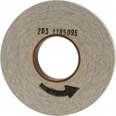 Norton - 8" Diam, 1" Face Width, 3" Center Hole, Fine Grade, Aluminum Oxide Deburring Wheel - Convolute, Hard Density 8 Grade, 3,650 RPM - Exact Tooling