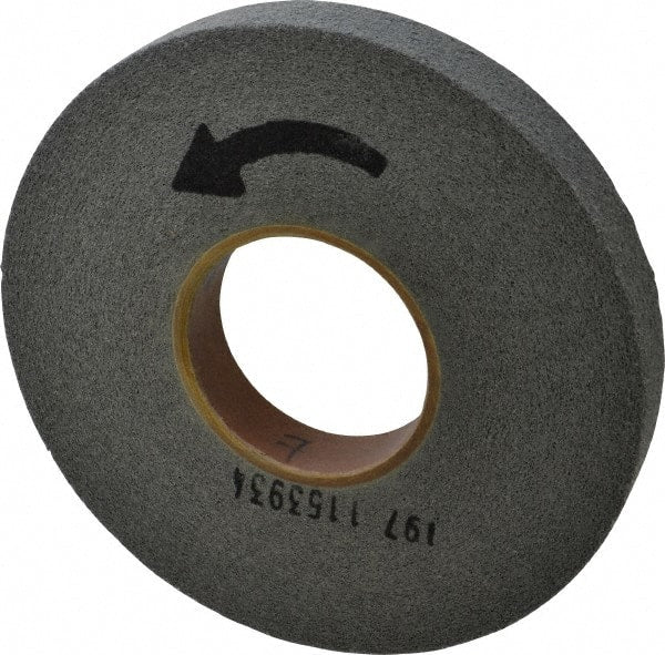 Norton - 8" Diam, 1" Face Width, 3" Center Hole, Medium Grade, Silicon Carbide Deburring Wheel - Convolute, Hard Density 8 Grade, 3,650 RPM - Exact Tooling