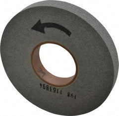 Norton - 8" Diam, 1" Face Width, 3" Center Hole, Fine Grade, Silicon Carbide Deburring Wheel - Convolute, Hard Density 9 Grade, 4,500 RPM - Exact Tooling