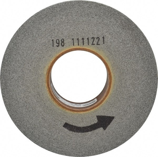 Norton - 8" Diam, 2" Face Width, 3" Center Hole, Fine Grade, Silicon Carbide Deburring Wheel - Convolute, Hard Density 8 Grade, 3,650 RPM - Exact Tooling
