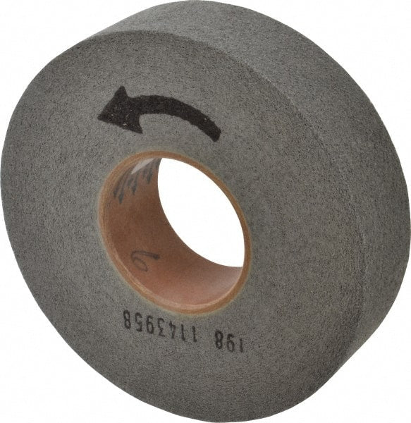 Norton - 8" Diam, 2" Face Width, 3" Center Hole, Fine Grade, Silicon Carbide Deburring Wheel - Convolute, Hard Density 9 Grade, 3,650 RPM - Exact Tooling