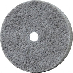 Norton - 2" Diam, 1/2" Face Width, 1/4" Center Hole, Fine Grade, Aluminum Oxide Deburring Wheel - Unitized, Medium Grade, 20,000 RPM - Exact Tooling