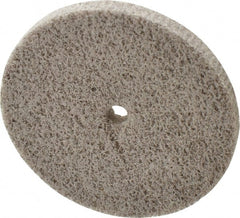 Norton - 3" Diam, 1/4" Face Width, 1/4" Center Hole, Very Fine Grade, Aluminum Oxide Deburring Wheel - Unitized, Medium Grade, 18,000 RPM - Exact Tooling