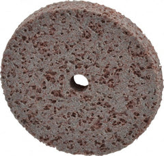 Norton - 2" Diam, 1/4" Face Width, 1/4" Center Hole, Coarse Grade, Aluminum Oxide Deburring Wheel - Unitized, Hard Density 8 Grade, 11,000 RPM - Exact Tooling