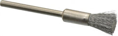 Anderson - 1/4" Brush Diam, Crimped, End Brush - 1/8" Diam Shank, 25,000 Max RPM - Exact Tooling