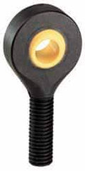 Igus - 7/16" ID, 1-1/8" Max OD, 810 Lb Max Static Cap, Self Aligning Spherical Rod End - 7/16-20 LH, 7/16" Shank Diam, 1-3/8" Shank Length, Thermoplastic with Plastic Raceway - Exact Tooling