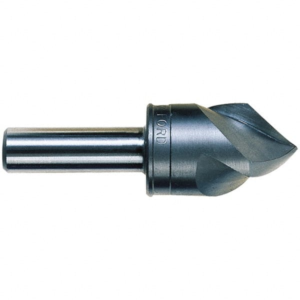 M.A. Ford - 7/8" Head Diam, 1/2" Shank Diam, 3 Flute 100° High Speed Steel Countersink - 3" OAL - Exact Tooling
