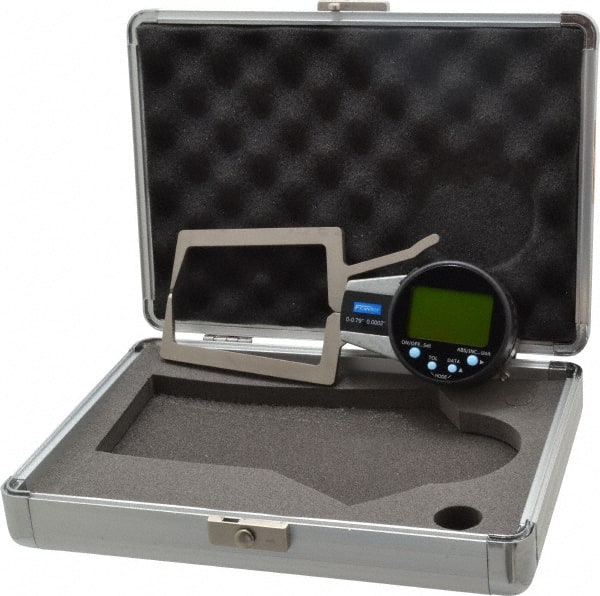 Fowler - 0 to 0.79 Inch, Outside Electronic Caliper Gage - 0.0005 Inch Resolution, 0.0008 Inch Accuracy, 357 Battery - Exact Tooling