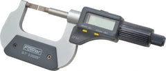 Fowler - 0" to 1" Mechanical Blade Micrometer - 0.0002" Accuracy, 0.001mm Graduation, 0.03" Blade Thickness, Friction Thimble, Digital Counter - Exact Tooling