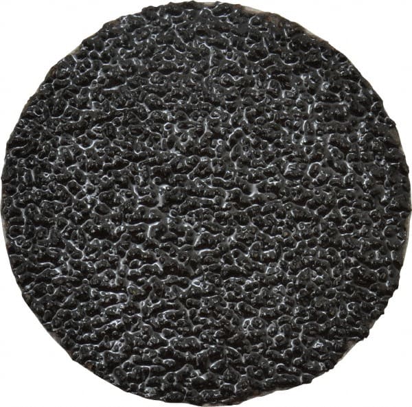 3M - 2" Disc Diam, 36 Grit, Zirconia Alumina Quick Change Disc - Type S Attaching System, Coated, Black, Very Coarse Grade, 25,000 RPM, 501C Series - Exact Tooling