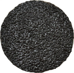 3M - 2" Disc Diam, 36 Grit, Zirconia Alumina Quick Change Disc - Type S Attaching System, Coated, Black, Very Coarse Grade, 25,000 RPM, 501C Series - Exact Tooling