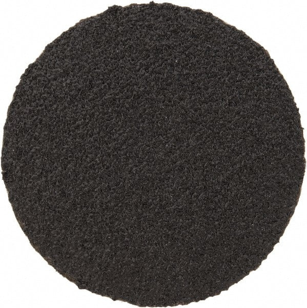 3M - 2" Disc Diam, 60 Grit, Zirconia Alumina Quick Change Disc - Type S Attaching System, Coated, Black, Medium Grade, 25,000 RPM, 501C Series - Exact Tooling