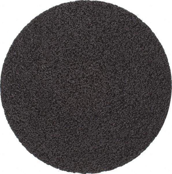 3M - 3" Disc Diam, 50 Grit, Zirconia Alumina Quick Change Disc - Type S Attaching System, Coated, Black, Coarse Grade, 20,000 RPM, 501C Series - Exact Tooling