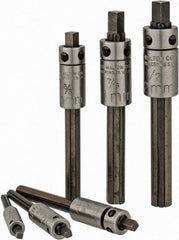 Walton - 3/16 to 1/2" Tap Extractor Set - 4 Flutes, 6 Pieces - Exact Tooling