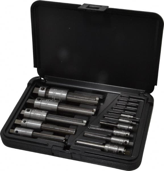 Walton - 1/8 to 1" Tap Extractor Set - 3, 4 Flutes, 11 Pieces - Exact Tooling