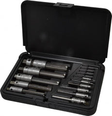 Walton - 1/8 to 1" Tap Extractor Set - 3, 4 Flutes, 11 Pieces - Exact Tooling