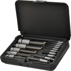 Walton - #4 to 1" Tap Extractor Set - 3, 4 Flutes, 15 Pieces - Exact Tooling