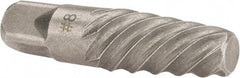Interstate - Spiral Flute Screw Extractor - #8 Extractor for 1-1/8 to 1-3/8" Screw, 4-3/8" OAL - Exact Tooling