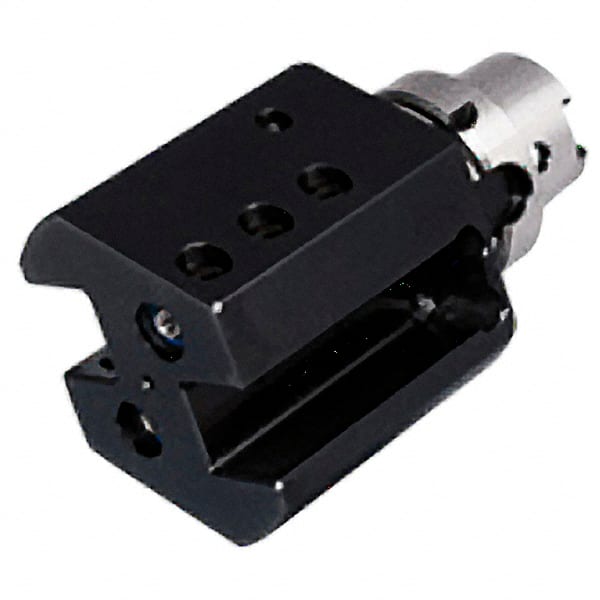 Iscar - Left Hand Cut, HSK63A Modular Connection, Square Shank Lathe Modular Clamping Unit - 95mm Square Shank Length, 25mm Square Shank Width, Through Coolant - Exact Tooling