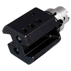 Iscar - Left Hand Cut, HSK63A Modular Connection, Square Shank Lathe Modular Clamping Unit - 95mm Square Shank Length, 25mm Square Shank Width, Through Coolant - Exact Tooling