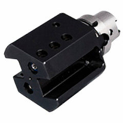 Iscar - Right Hand Cut, HSK63A Modular Connection, Square Shank Lathe Modular Clamping Unit - Through Coolant - Exact Tooling