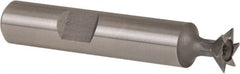 Whitney Tool Co. - 3/8" Diam x 1/8" Width of Cut, 45° Included Angle, High Speed Steel Dovetail Cutter - 3/8" Shank Diam, 1-15/16" Shank Length, 2-1/8" Overall Length, Weldon Flat, Uncoated - Exact Tooling