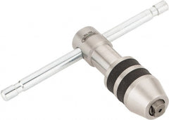 General - #0 to 1/4" Tap Capacity, T Handle Tap Wrench - 2-3/4" Overall Length - Exact Tooling