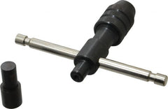 Made in USA - 1/4 to 1/2" Tap Capacity, T Handle Tap Wrench - 4" Overall Length - Exact Tooling