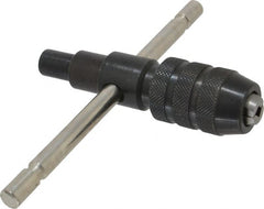 Made in USA - 1/2 to 3/4" Tap Capacity, T Handle Tap Wrench - 4-1/2" Overall Length - Exact Tooling